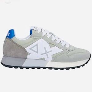 Sun68 Suede-Panel Men’s Sneakers Size 9 Grey And Blue